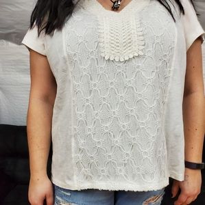 White Floral Blouse